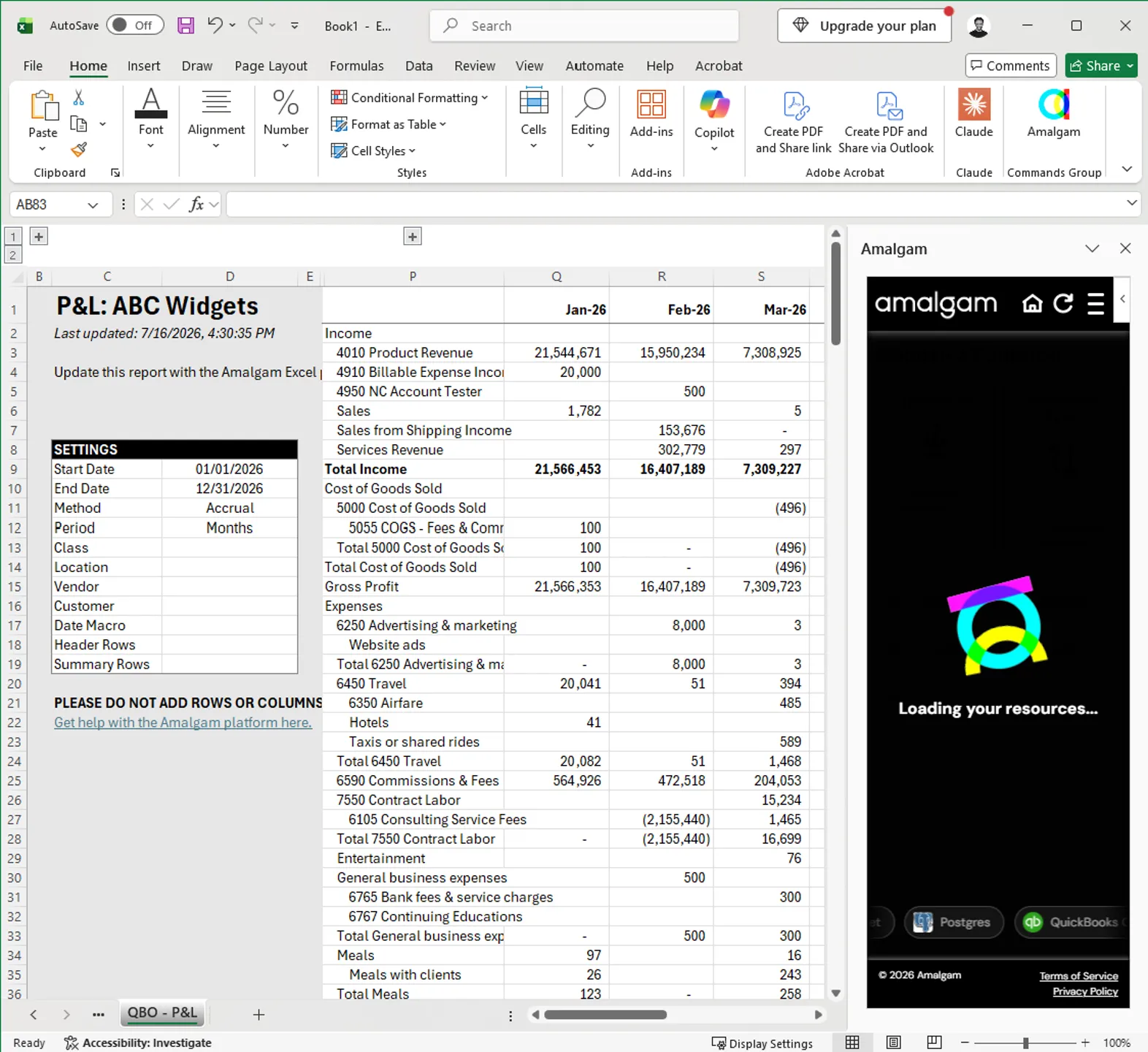 Amalgam product screenshot