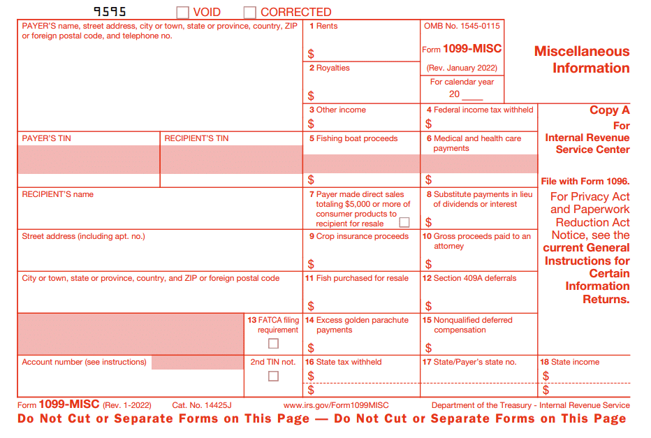 1099 misc form